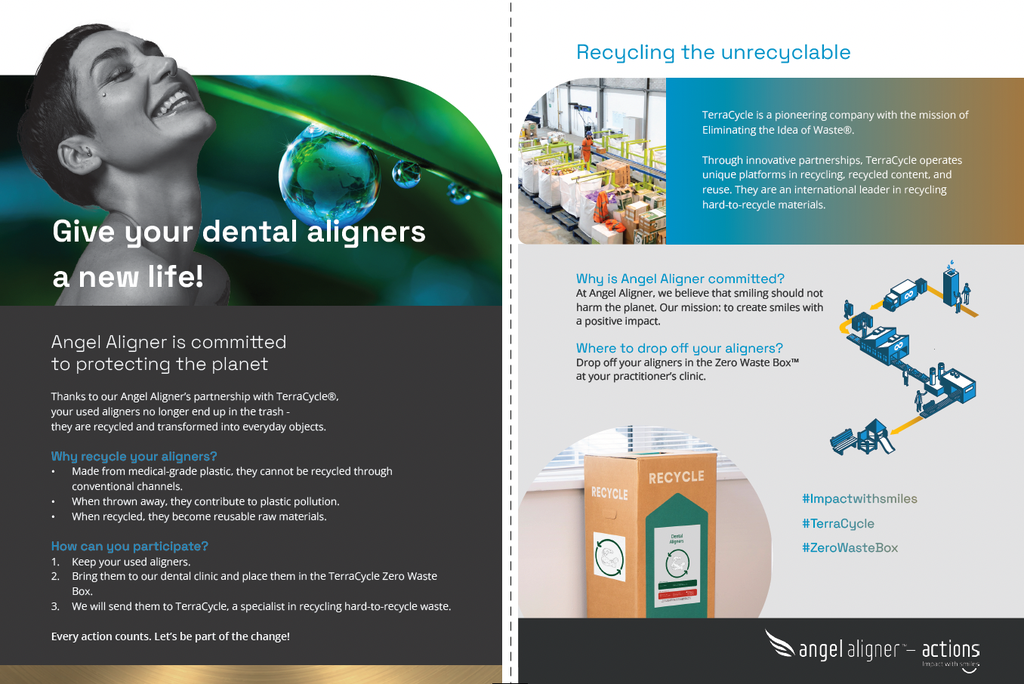Angel Aligner™ Recycling-Programm Patientenflyer - Englisch